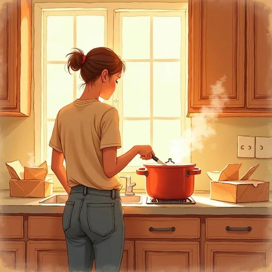 Storybook illustration — Cooked instead of ordering in