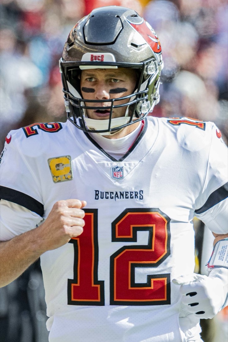 Tom Brady playing for the Buccaneers, 2021